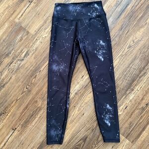 Good American Constellation Leggings Womens Med Black Excellent Galaxy sz 2
